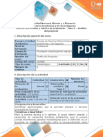 Guía de Actividades y Rúbrica de Evaluación - Fase 2 - Análisis Del Proyecto