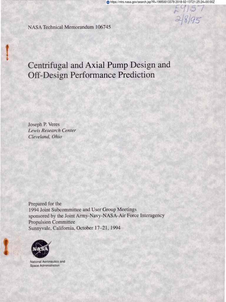Axial Pump Design and Performance Analysis | PDF | Turbine | Pump