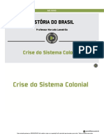 Historia - Crise Do Sistema Colonial