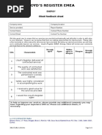 Lloyd'S Register Emea: Client Feedback Sheet