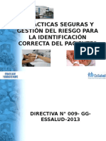 Prácticas Seguras Y Gestión Del Riesgo para La Identificación Correcta Del Paciente