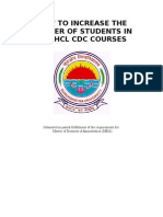 How To Increase The Number of Students in The HCL CDC Courses