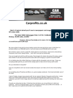 Carprofits - Co.uk: Here's A Typical Advert You'll See in Newspapers and Magazines Across The UK Every Week