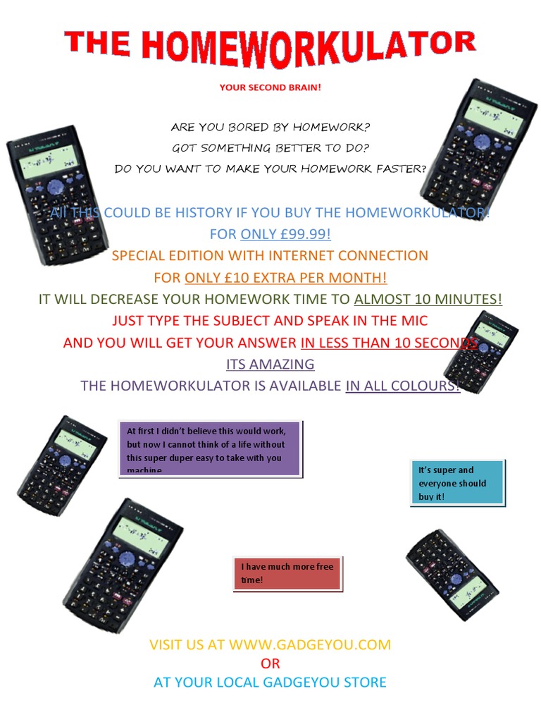 Homeworkulator: Fast Homework Solution | PDF