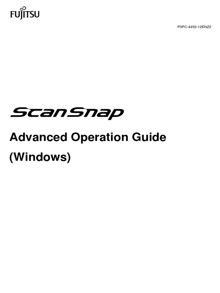Fujitsu ScanSnap IX500 Advanced User Guide Download Free PDF