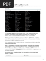 List of Command Prompt Commands