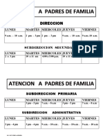 horario directivos