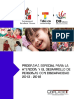 Programa Especial Para La Atencion y El Desarrollo de Personas Con Discapacidad