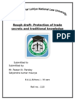 Rough Draft-Protection of Trade Secrets and Traditional Knowledge