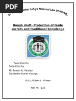 Rough Draft-Protection of Trade Secrets and Traditional Knowledge