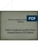 Tools For Selection of International Markets