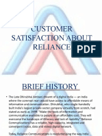 Customer Satisfaction About Reliance