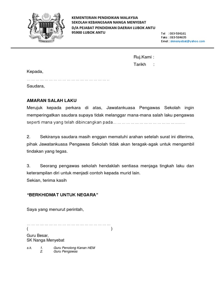 Amaran Salahlaku