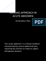 Imaging Approach in Acute Abdomen: DR - Parvathy S Nair