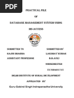 Practical File of Database Management System Using Ms-Access