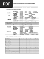 Evaluación Órganos Fonoarticulatorios y Funciones Prelingüísticas