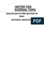 Chapter Two Transversal Topic: Education in Prevention of Risk: Natural Disaster