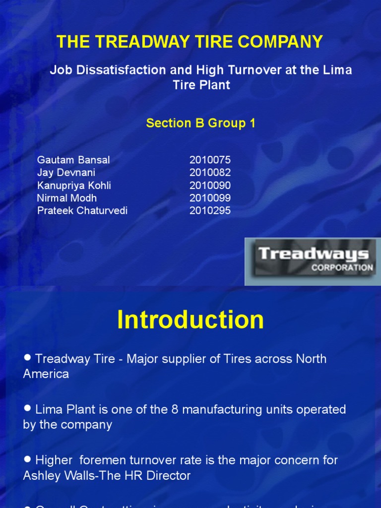 Introduction Of The Treadway Tire Company