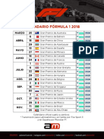 Calendario F1 2018