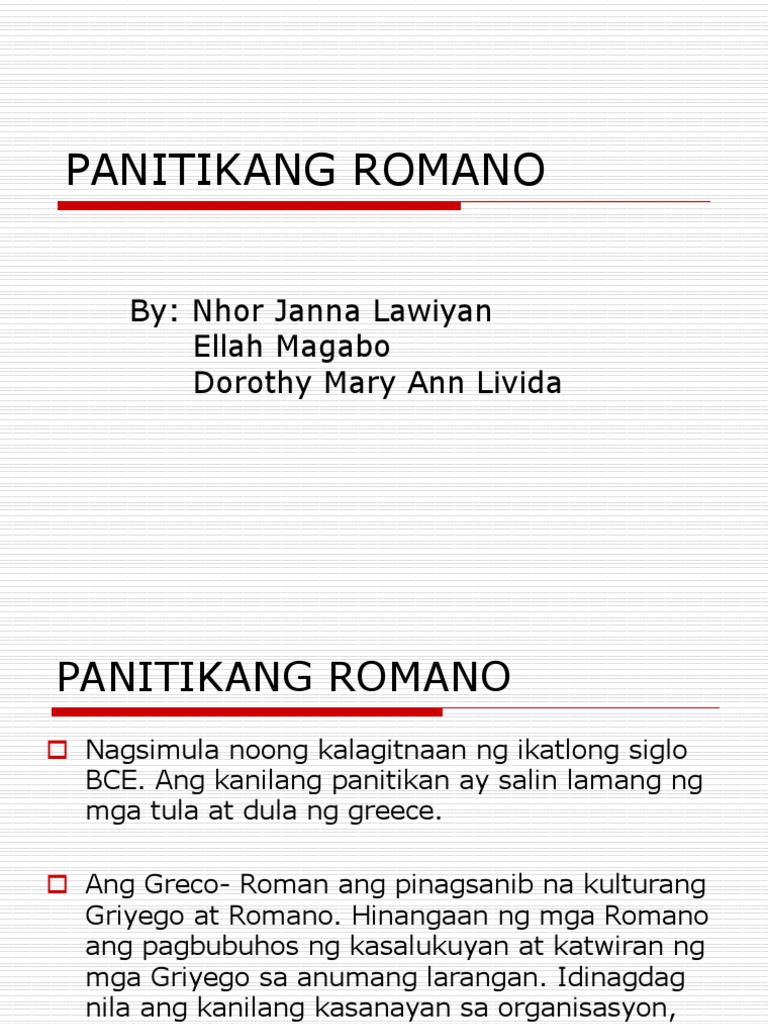 Panitikang Romano | PDF