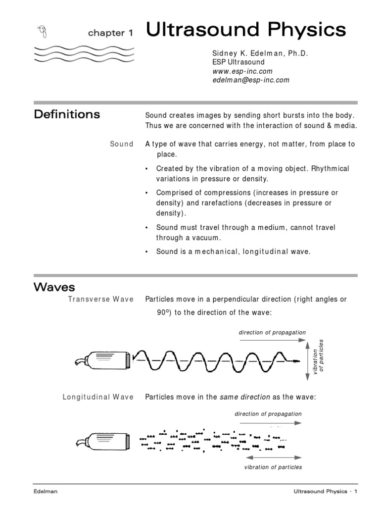 025 Edelman Basic Ultrasound Physics PDF Frequency Sound
