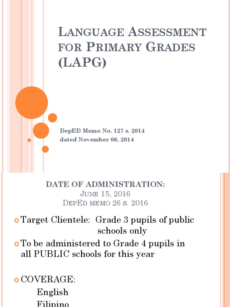 LAPG Overview for Grade 3 Pupils | PDF