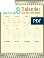 Kalender Indonesia 2018 Design Retro PDF