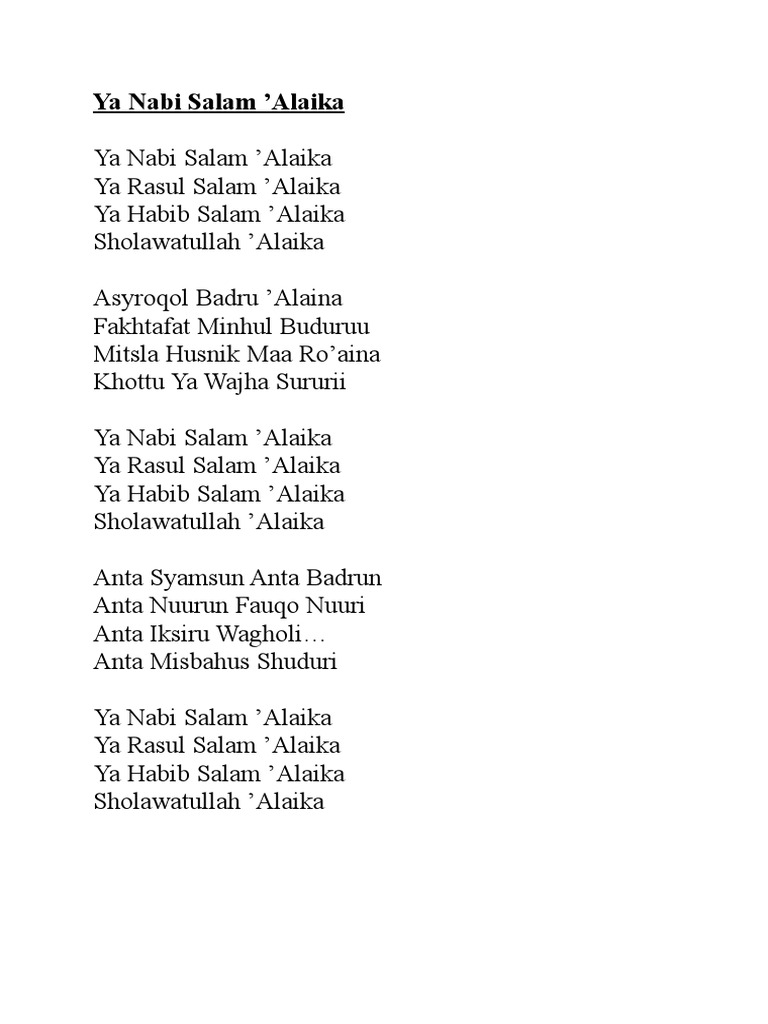Lirik Lagu Habib Syech
