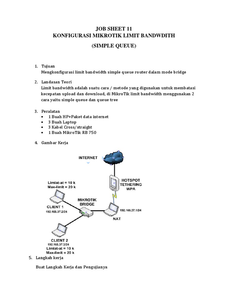 Konfigurasi Simple Queue MikroTik | PDF