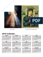 2014 Calendar: Divine Mercy Our Mother of Perpetual Help
