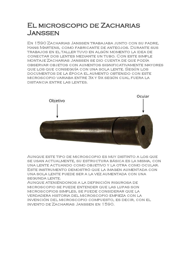 El Microscopio de Zacharias Janssen PDF