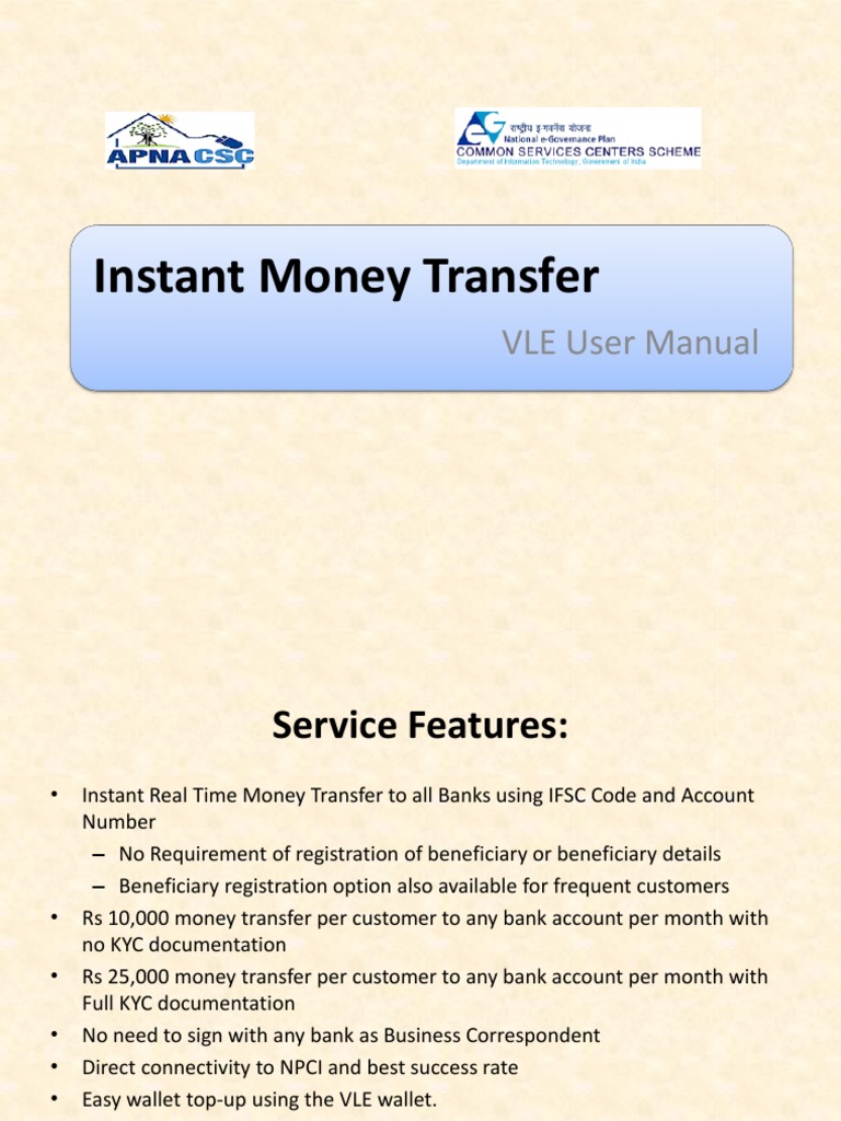 Money Transfer User Manual PDF | PDF | Identity Document | Service ...