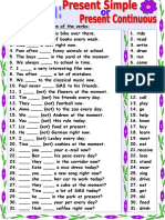 Revision Present Simple or Present Continuous