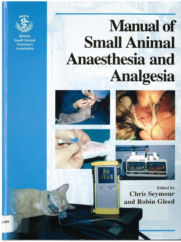 BSAVA Manual of Small Animal Anaesthesia and Analgesia (1999) PDF