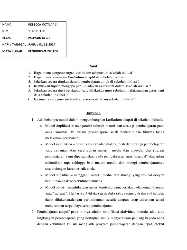 Soal Inklusi Pdf