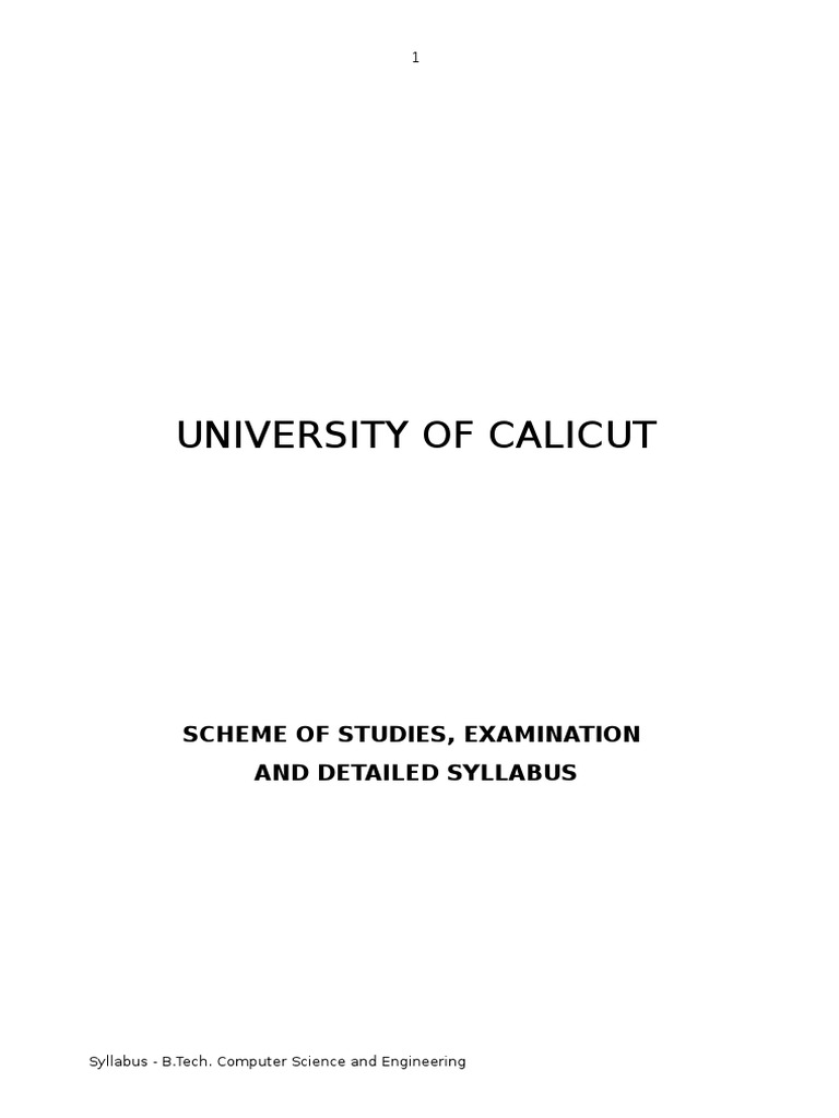 Calicut University Engineering Syllabus 2014 Scheme | PDF | Mosfet ...
