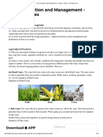 Crop Production and Management - Class 8 - Notes