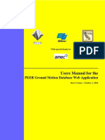 Users Manual For The: PEER Ground Motion Database Web Application