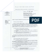 Lettre Du Maire d'Antibes à La DRAC Decembre 2017