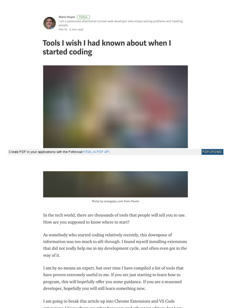 Medium Freecodecamp Org Tools I Wish I Had Known About When | PDF ...