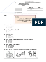 Prueba Diagnostico Lenguaje