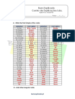 1.3 - Ficha de Trabalho - Past Simple (2) - Soluções