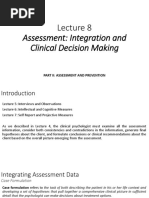 Lecture 8 Assessment Integration and Clinical Decision Making