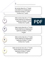 Math Weekly Schedule