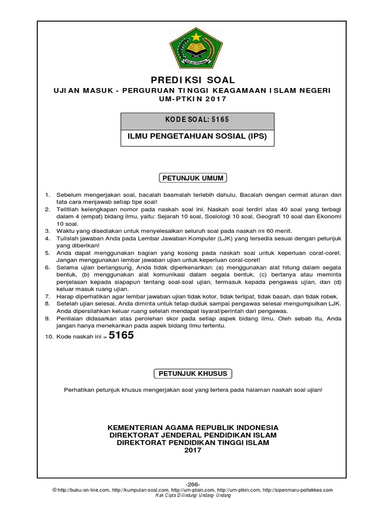 Contoh Soal Sbmptn Jurusan Ips Guru Sd Smp Sma