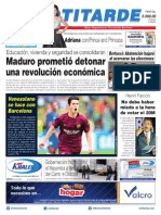 Portada diario Notitarde 