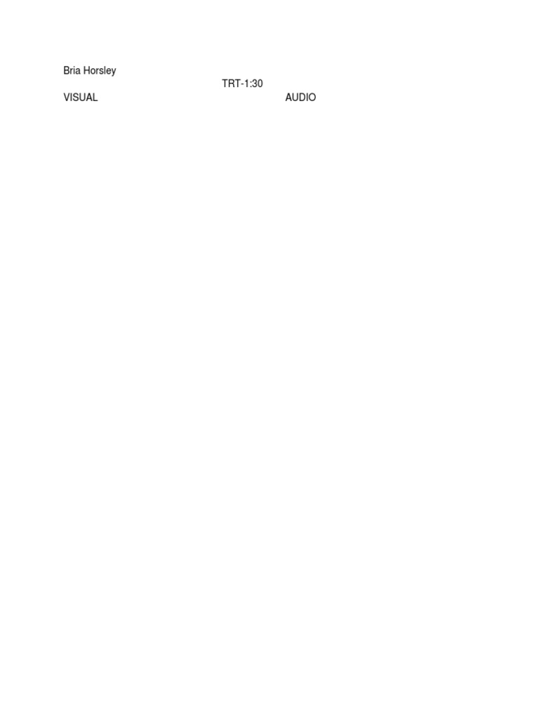 Bria Horsley TRT-1:30 Visual Audio | PDF