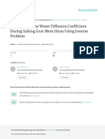 Determinacion del coef de difusion de agua durante salado de carne caprina usando PROBLEMA INVERSO.pdf
