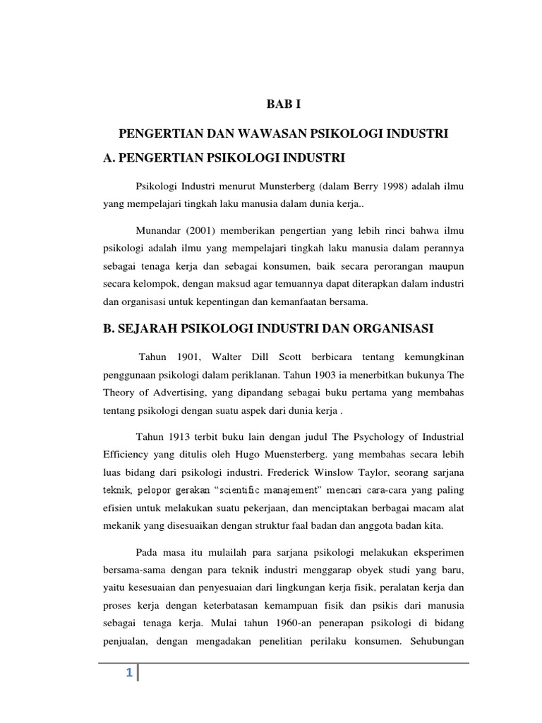 Psikologi Industri Makalah Autosaved