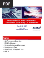 Personalization and Extension For E-Business Suite Using OA Framework